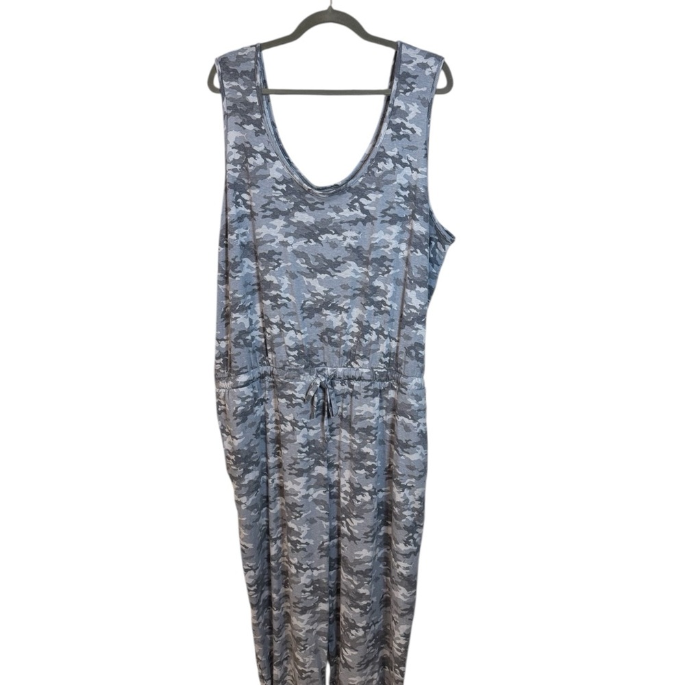 Grey  Camouflage Sleeveless Jumpsuit
